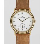 A GENTLEMAN'S 18K SOLID GOLD BLANCPAIN VILLERET CALENDAR WRIST WATCH CIRCA 1990s, ACCOMPANIED BY