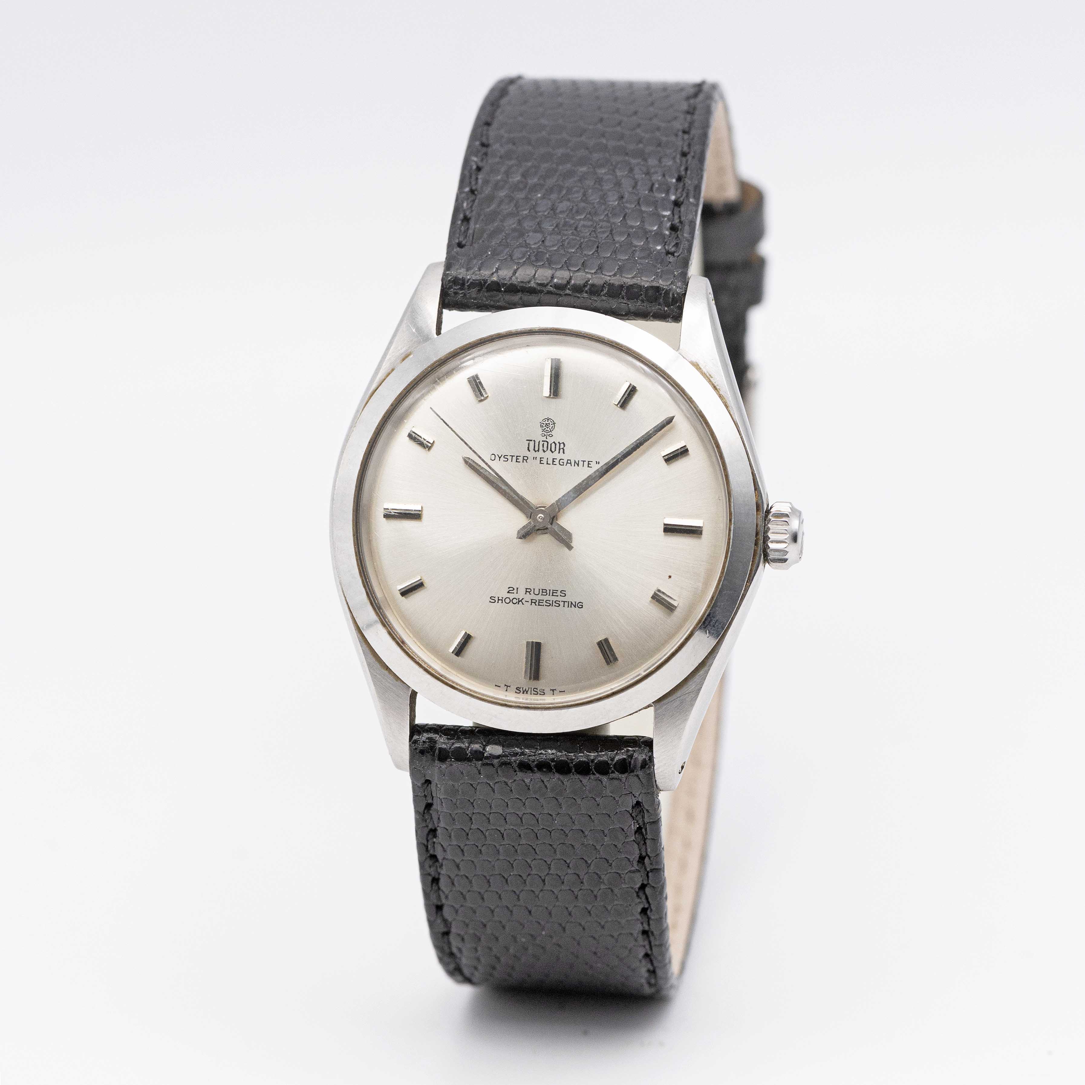 A GENTLEMAN'S STAINLESS STEEL ROLEX TUDOR OYSTER ELEGANTE WRIST WATCH CIRCA 1963, REF. 7960 - Image 3 of 8