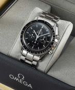 A GENTLEMAN'S STAINLESS STEEL OMEGA SPEEDMASTER PROFESSIONAL CHRONOGRAPH BRACELET WATCH  DATED 2006,