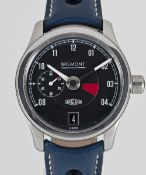 A GENTLEMAN'S STAINLESS STEEL BREMONT JAGUAR E-TYPE MOTORSPORTS AUTOMATIC WRIST WATCH DATED 2018,
