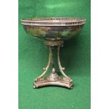 Silver plated centre bowl on stand,