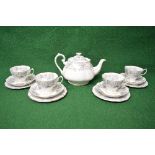 Royal Albert Silver Maple teaset to comprise: teapot, eight tea cups,
