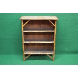 Victorian bamboo three shelf bookcase - 29.