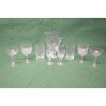 Collection of glass and crystal to include: Stuart Crystal lemonade jug and five glasses,