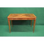 20th century mahogany cross banded occasional table having rectangular top with cut corners over a