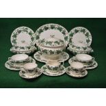 Wedgewood earthenware Napoleon Ivy pattern part tea and dinner service to comprise: two oval meat