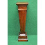 Edwardian mahogany pedestal having inlaid decoration,