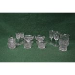 Collection of cut glass to include: good quantity of stemmed drinking glasses, circular cake plate,