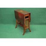 Inlaid mahogany Sutherland table the top having cross banded border with central inlaid decoration