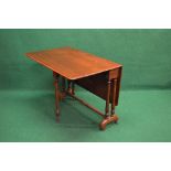 Victorian mahogany Sutherland table the top having two drop leaves with rounded corners,