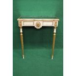 Late 20th century gilt console table having double breakfront with mirrored top,