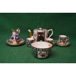 Porcelain teaset to comprise: teapot, milk jug, sugar bowl, twelve tea cups,