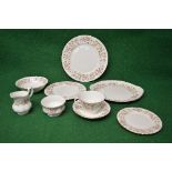Gainsborough bone china tea and dinner set to comprise: eight dinner plates, eight side plates,