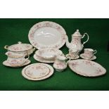 Paragon Victoriana Rose pattern tea and dinner service to comprise: plates, bowls, tureens,
