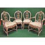 Set of four painted believed to be possibly early design of Axel Einar Hjorth dining chairs to