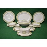 Royal Doulton Sonnet tea and dinner service of eighty one pieces to comprise: dinner plates,