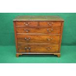 19th century mahogany chest of drawers the top opening in three sections to reveal storage space