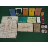 Quantity of motoring ephemera including: AA Foreign Touring Guide 1956 and Handbook 1959-1960,