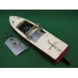 1934-1939 Hornby clockwork tinplate speed boat No. 2 Condor - 16.5" long with working motor and