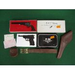 Two 1970's replica hand guns to comprise: military type Walther P38 and .36 US navy revolver (af),