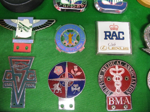 Twelve car badges etc to include: BMA, Le Mans 24 Hr St Christopher, Singer Owners Club, - Image 2 of 2