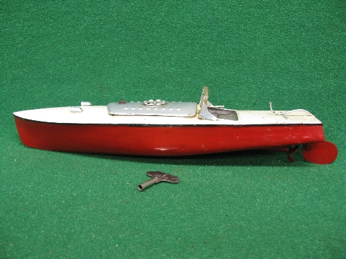 1934-1939 Hornby clockwork tinplate speed boat No. 2 Condor - 16.5" long with working motor and - Image 2 of 2