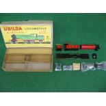 Chad Valley boxed Ubilda tinplate locomotive kit making a 4-4-2T in lined LMS red No. 17841 with