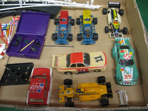 Scalextric: six cars including Porsche, BMW, Lotus-Honda, stock cars together with a Metro body - Image 2 of 2