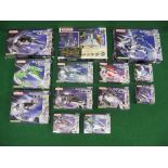 Thirteen boxed Meccano Spacechaos and Space X-plorer sets (contents unverified although some still