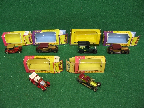 Six 1960's/1970's Matchbox Models Of Yesteryear to comprise: Y2 Prince Henry Vauxhall, Y5 Liptons