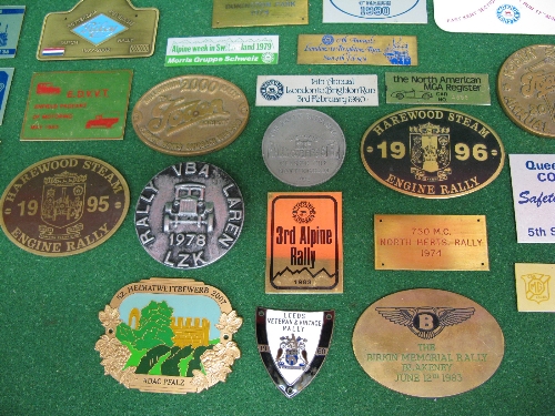 Quantity of brass, plastic, cast and enamel rally plaques from around the world Please note - Image 2 of 2