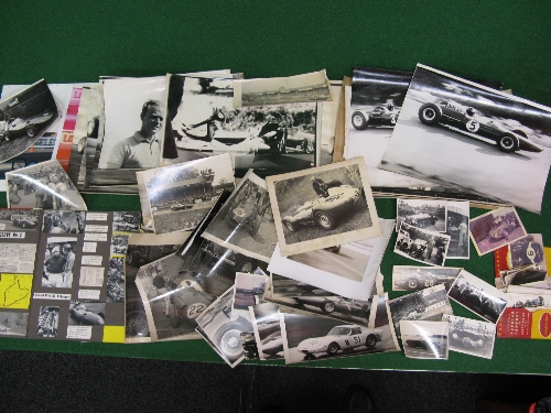 Quantity of approx seventy amateur black and white 1950's/1960's motor racing photographs of varying