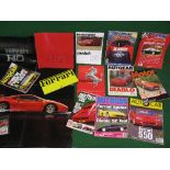 Quantity of Ferrari and Lamborghini brochures, poster, road tests etc Please note descriptions are