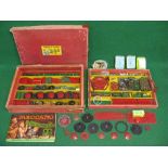 1950 boxed Meccano Set No. 9 with instructions for Outfit 9 and possibly a few extra parts (parts in