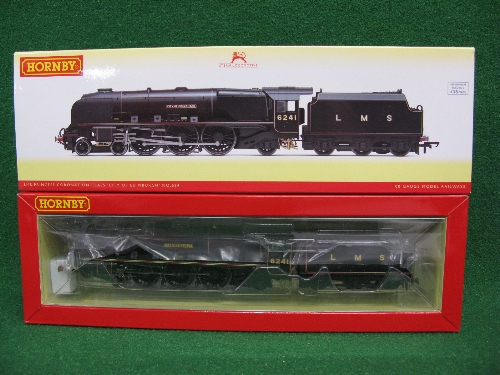 Hornby OO DCC ready R3681 Coronation Class 4-6-2 with tender No. 6241 City Of Edinburgh in LMS lined