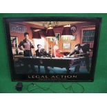 Chris Consani print of Elvis, Bogart, Monroe and J Dean playing pool which includes optional