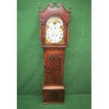 Glatz & Wunderly, Manchester, mahogany cased grandfather clock having painted dial with black