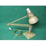 Herbert Terry & Sons Ltd painted anglepoise lamp standing on a square stepped base Please note