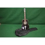 1890/1920 possibly Mcllan guitar with soft case Please note descriptions are not condition