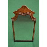 Walnut free standing dressing table mirror having shaped top - 12.5" wide Please note descriptions