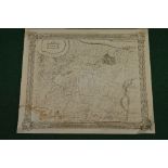 Unframed map of Greenwich published by J Rocque and inscribed bottom right R Parr Sculp Please