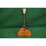 1920's Russian balalaika with soft case Please note descriptions are not condition reports, please