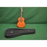 Yoshima Model B Classical guitar with semi hard case Please note descriptions are not condition