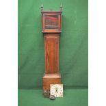 Bassett, Wadhurst, inlaid mahogany grandfather clock (in af incomplete condition) having painted