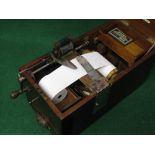 Gledhill Halifax mahogany shop till having cash drawer in base - 9.75" wide Please note descriptions