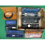 Quantity of cased measuring tools from manufacturers to include: ER Watts & Son Ltd, UPT, Oldak