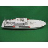 Large radio controlled model of a motor torpedo boat of fibreglass and wood construction. Electric