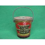 Lidded tin bucket with handle for - Thorne's Extra Super Creme Toffee from Henry Thorne & Co. Ltd,