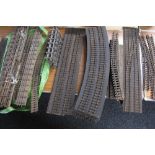 Quantity of second hand hand built outdoor O gauge track work sections including points (for