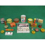 Quantity of motoring related product tins to include: Dunlop, Kleen-e-ze, John Bull, Osram,